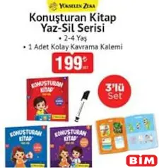 YÜKSELEN ZEKA KONUŞTURAN KİTAP YAZ-SİL SERİSİ 3'LÜ SET